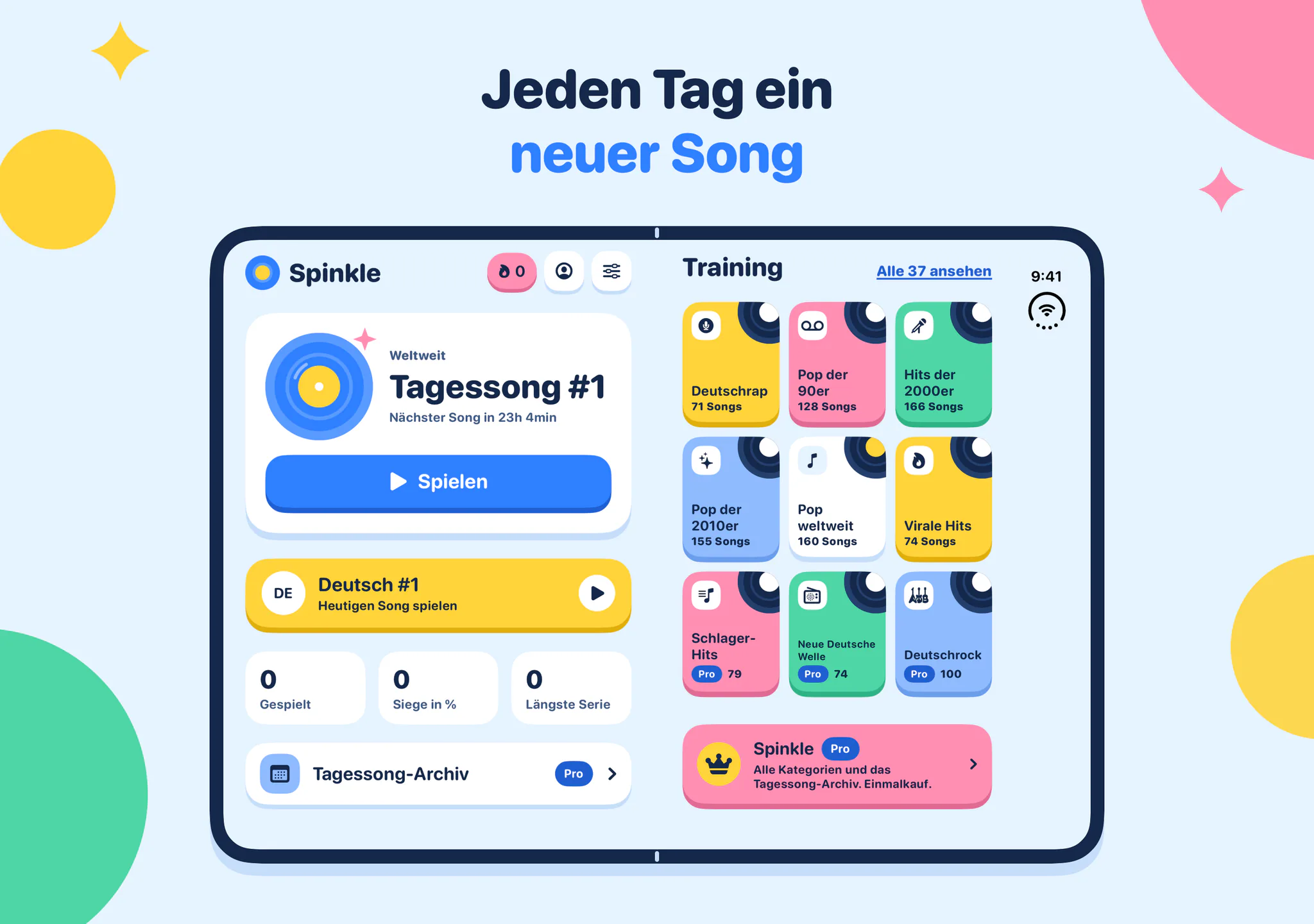 Jeden Tag ein neuer Song