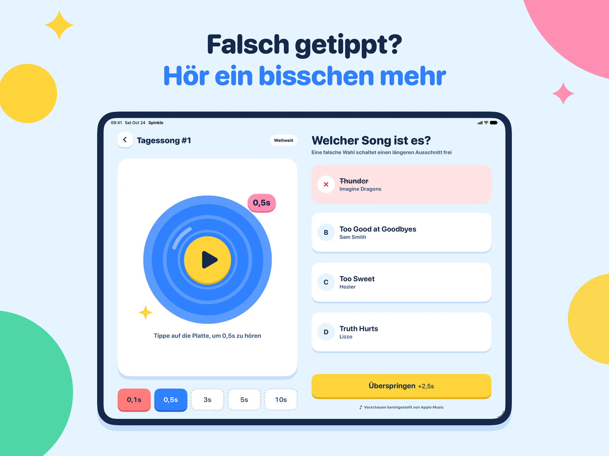 Falsch getippt? Hör ein bisschen mehr