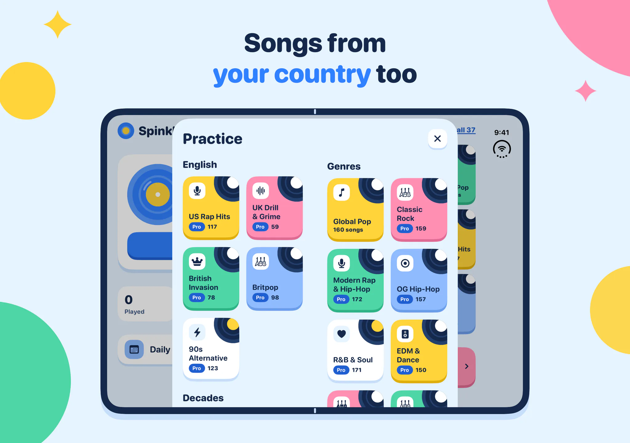 Songs from your country too