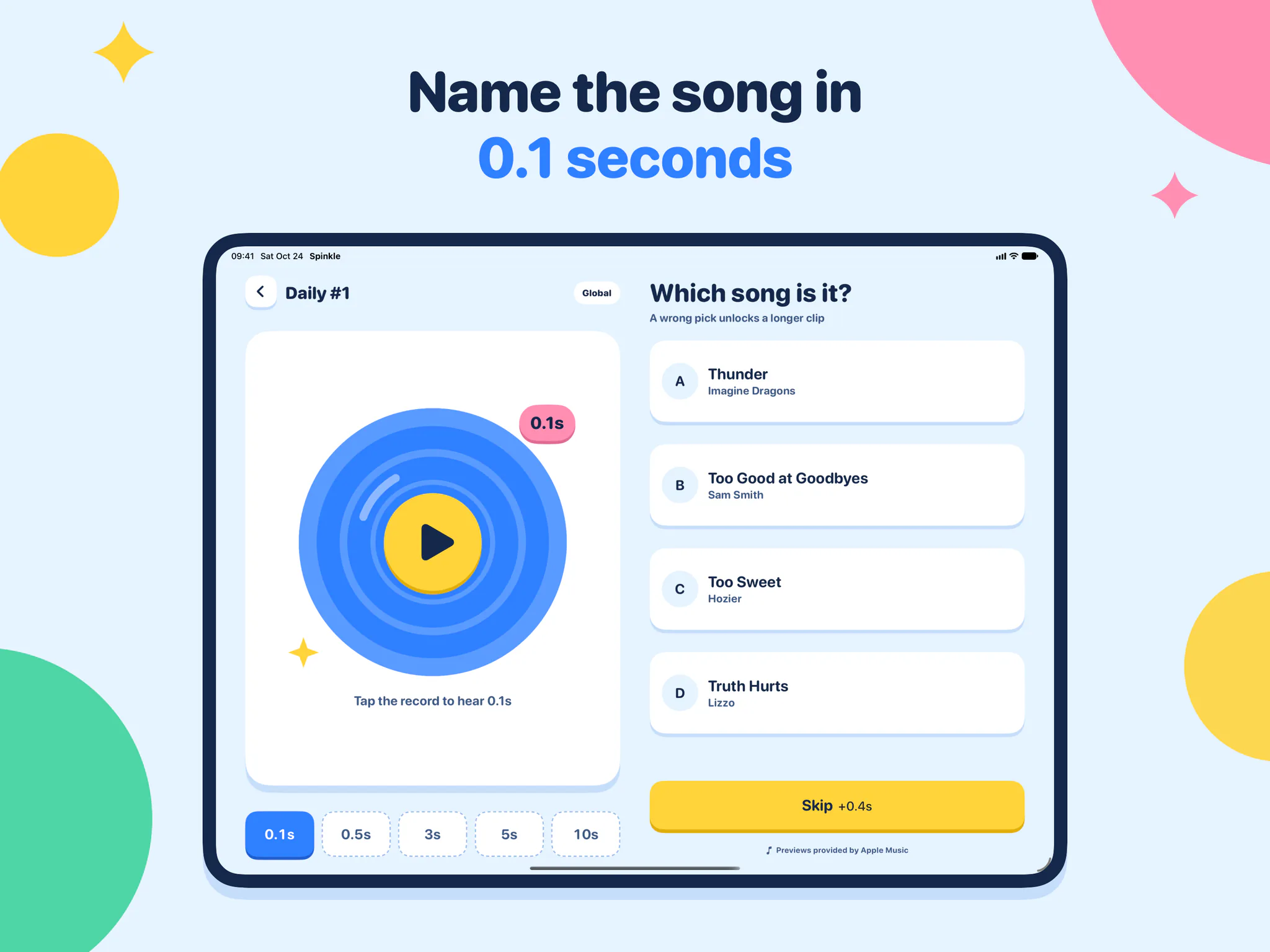 Name the song in 0.1 seconds