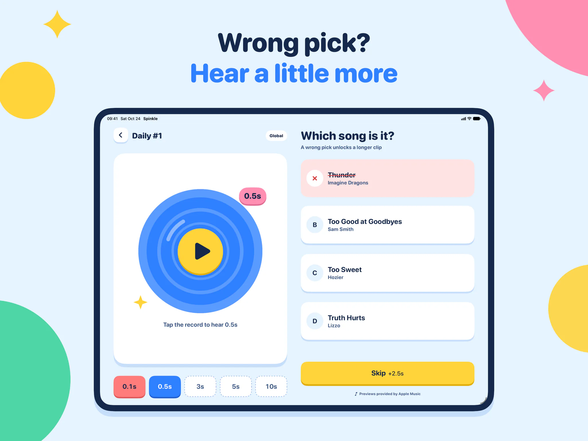 Wrong pick? Hear a little more