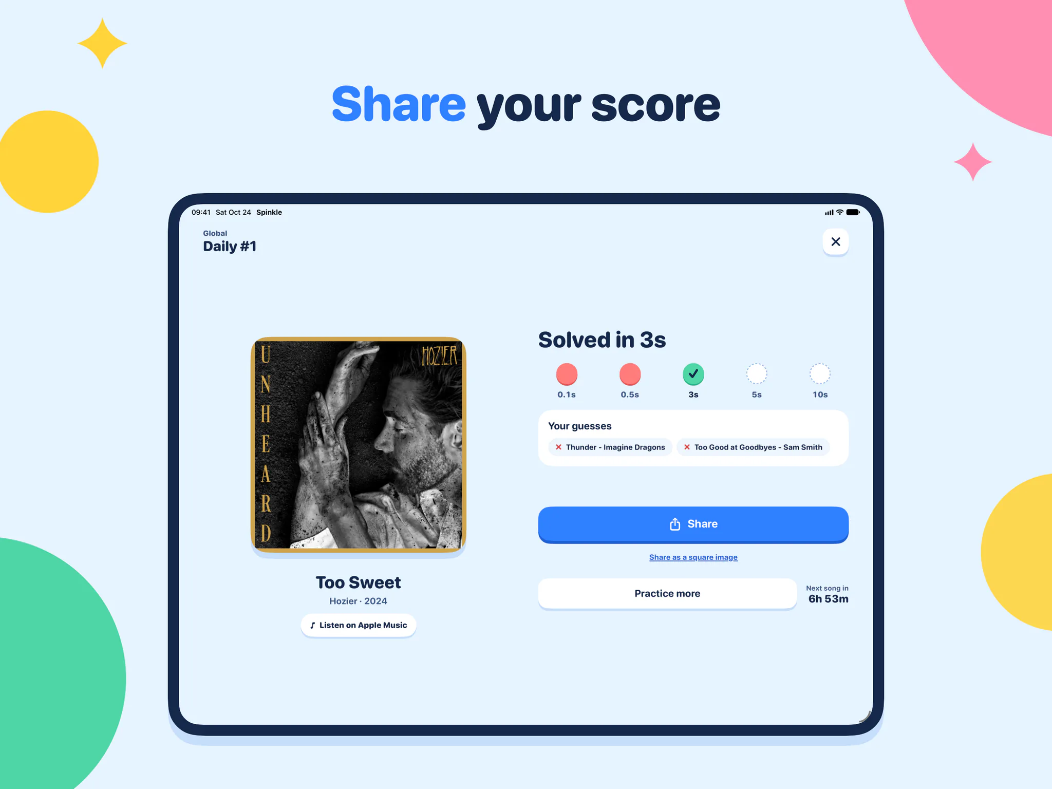 Share your score