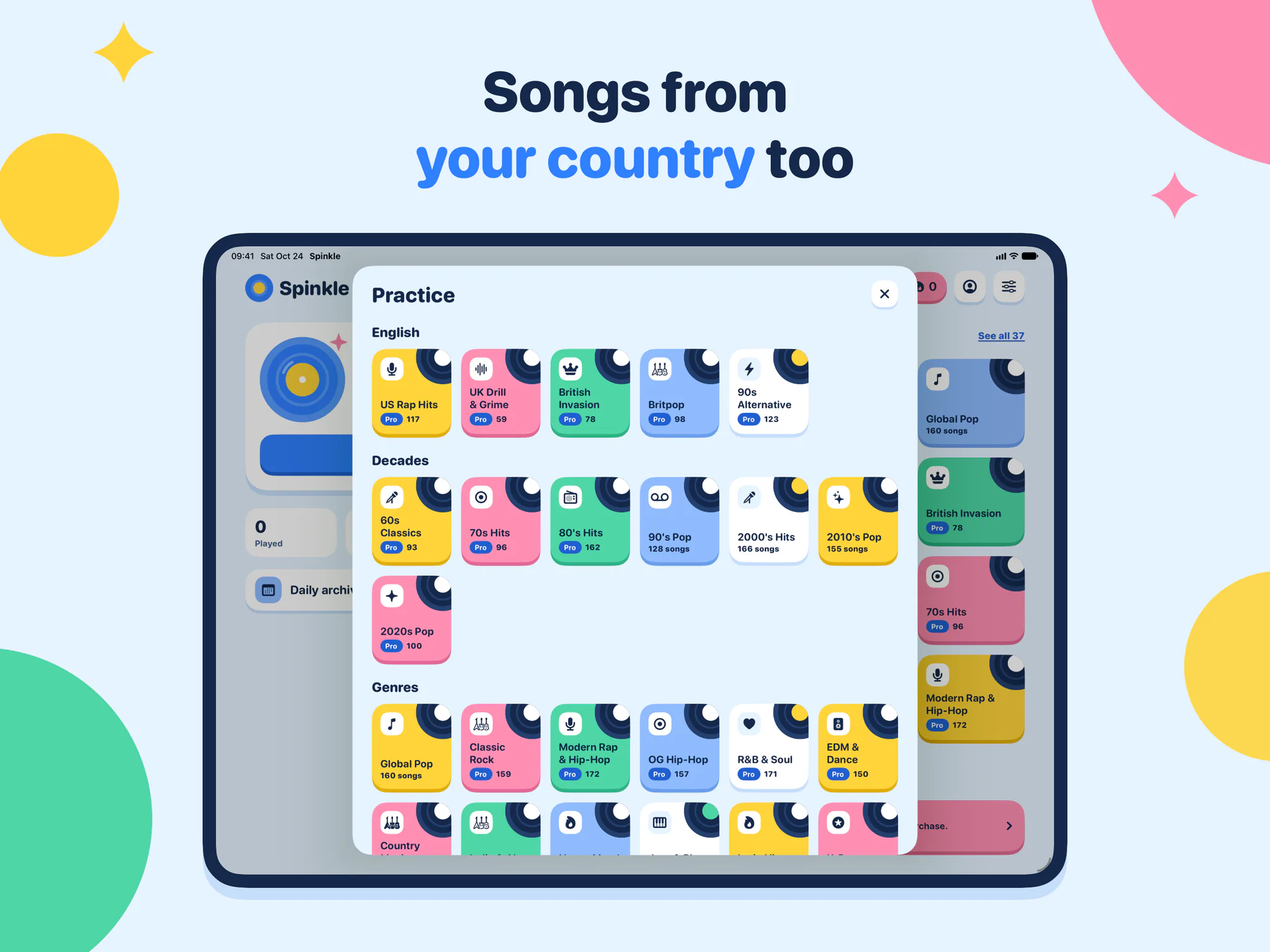 Songs from your country too