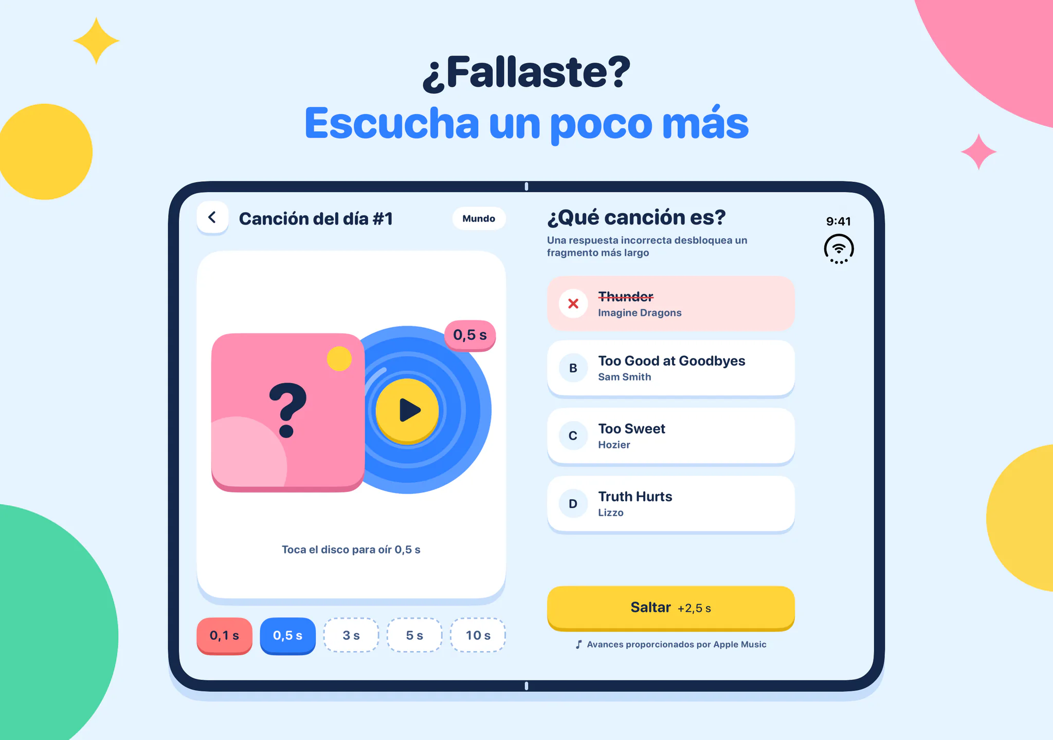 ¿Fallaste? Escucha un poco más