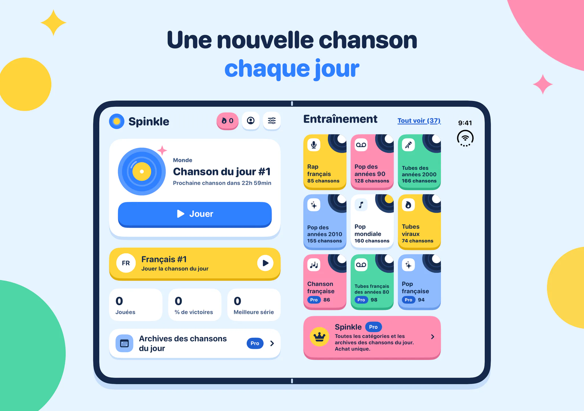 Une nouvelle chanson chaque jour