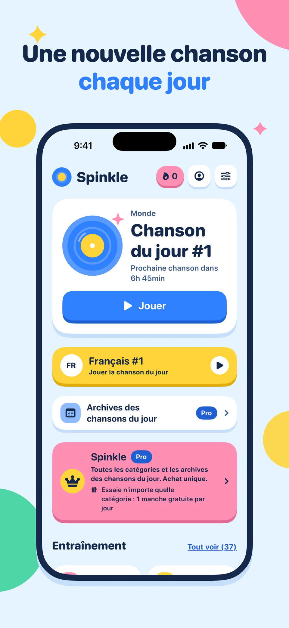 Une nouvelle chanson chaque jour