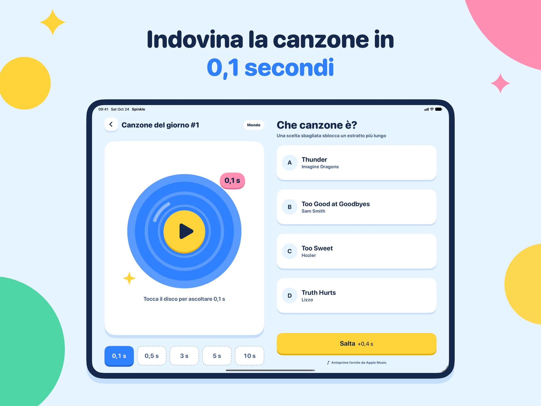 Indovina la canzone in 0,1 secondi
