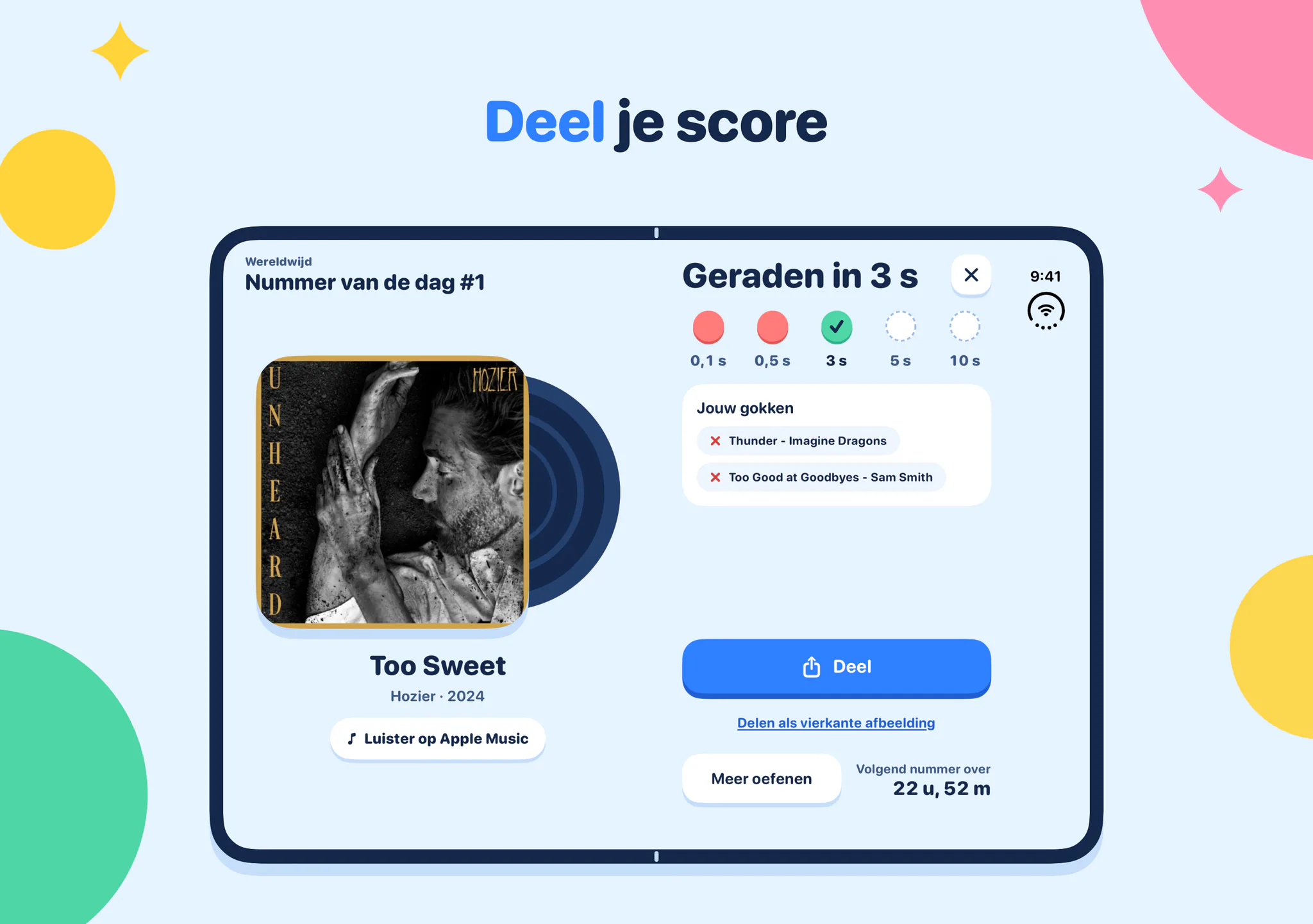 Deel je score