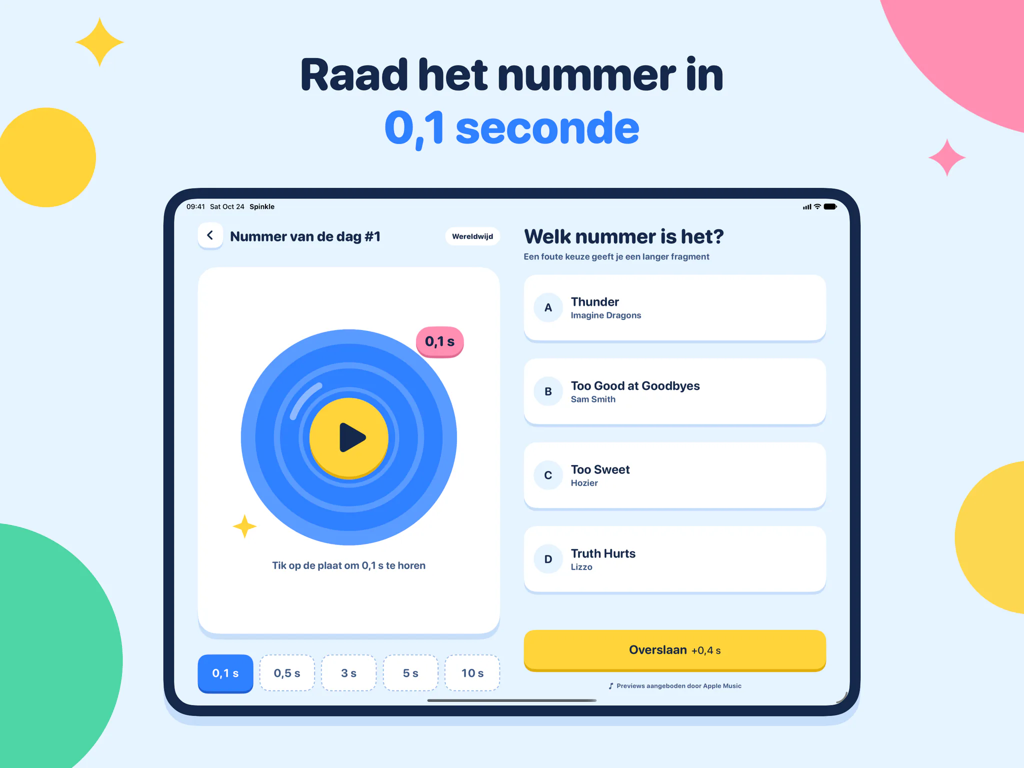 Raad het nummer in 0,1 seconde