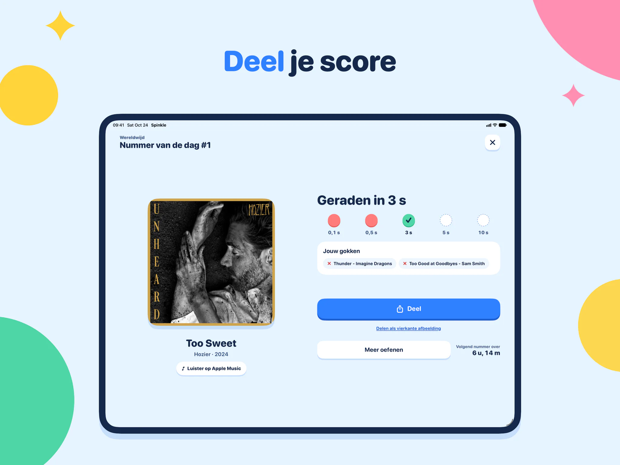 Deel je score