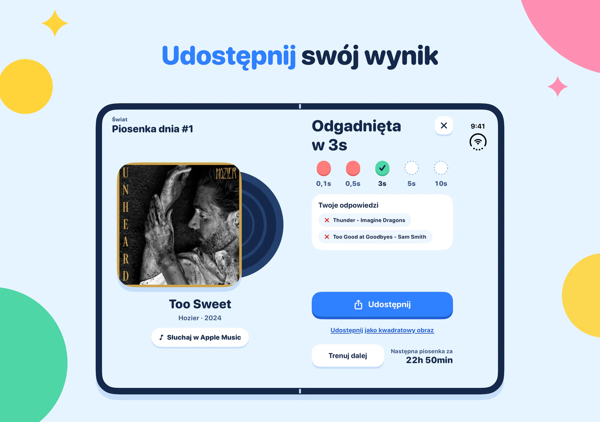 Udostępnij swój wynik