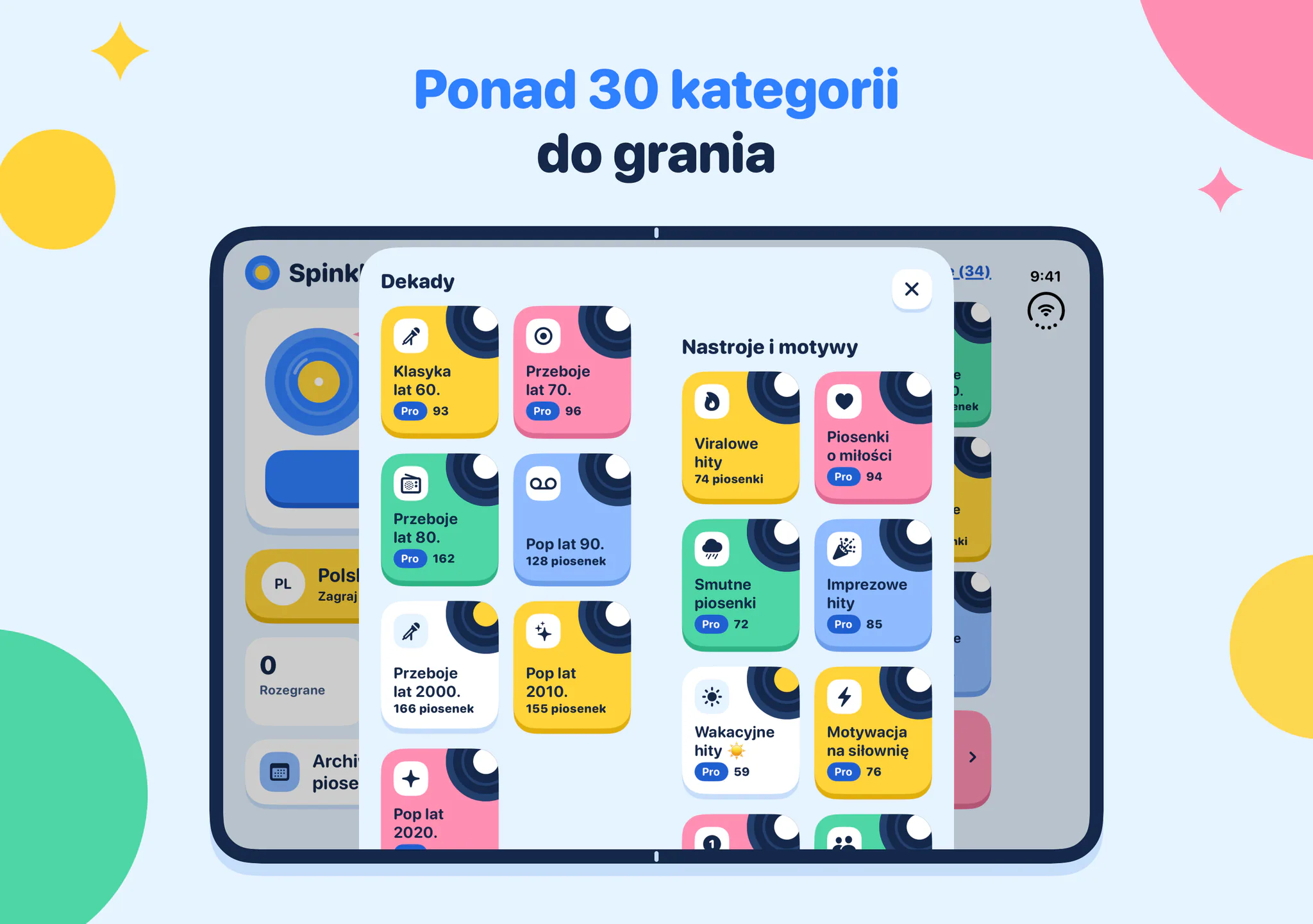 Ponad 30 kategorii do grania