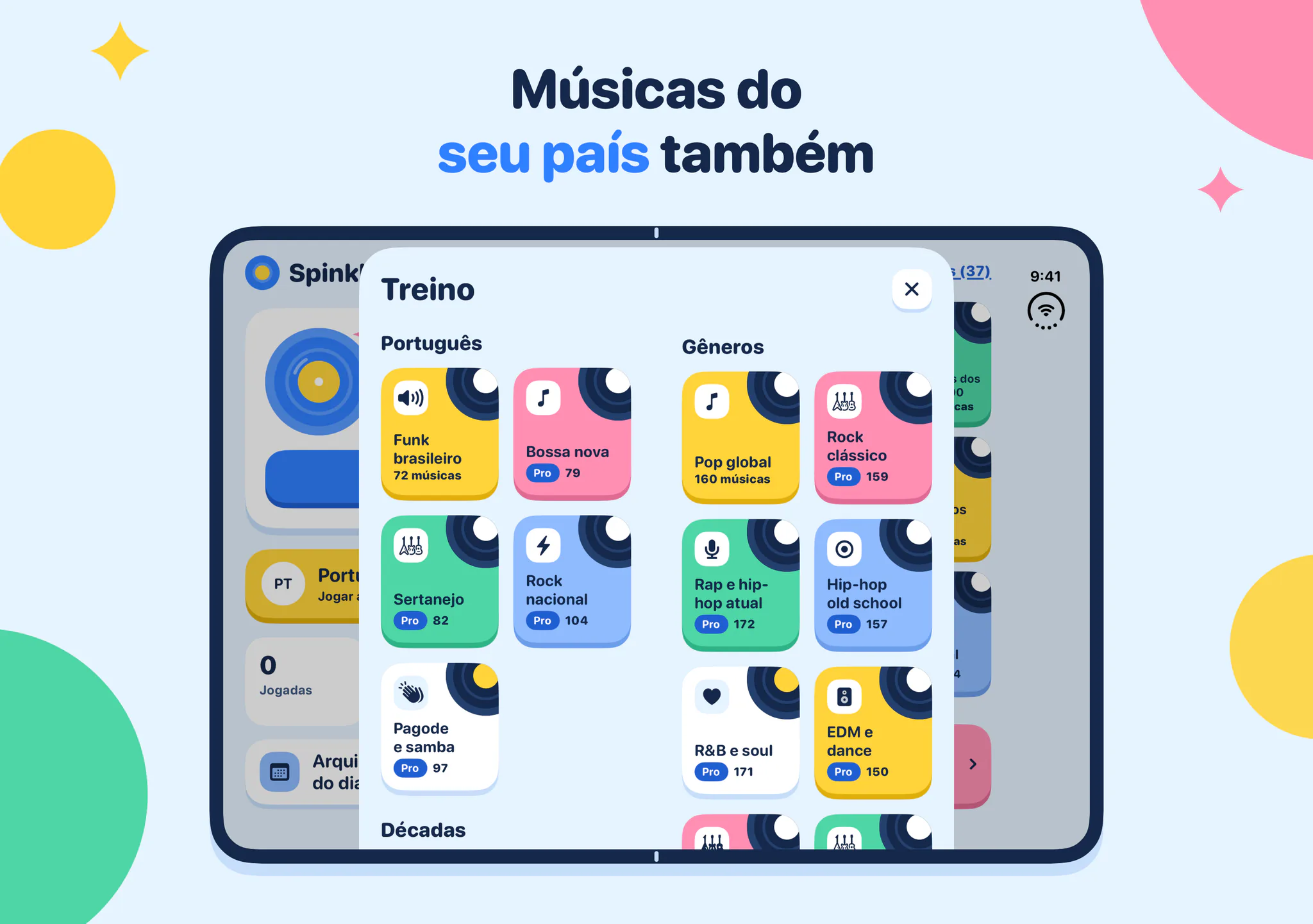 Músicas do seu país também