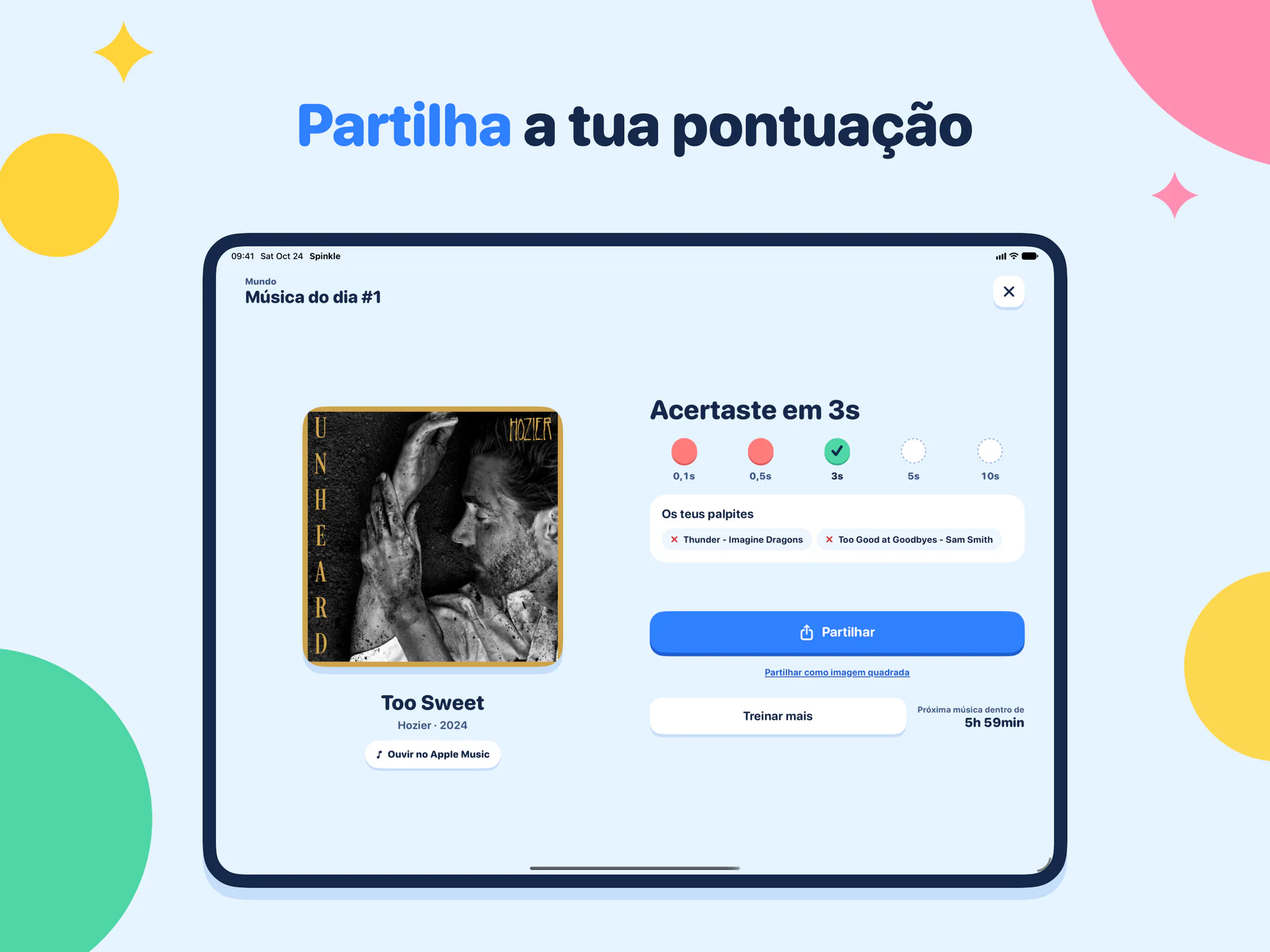 Partilha a tua pontuação