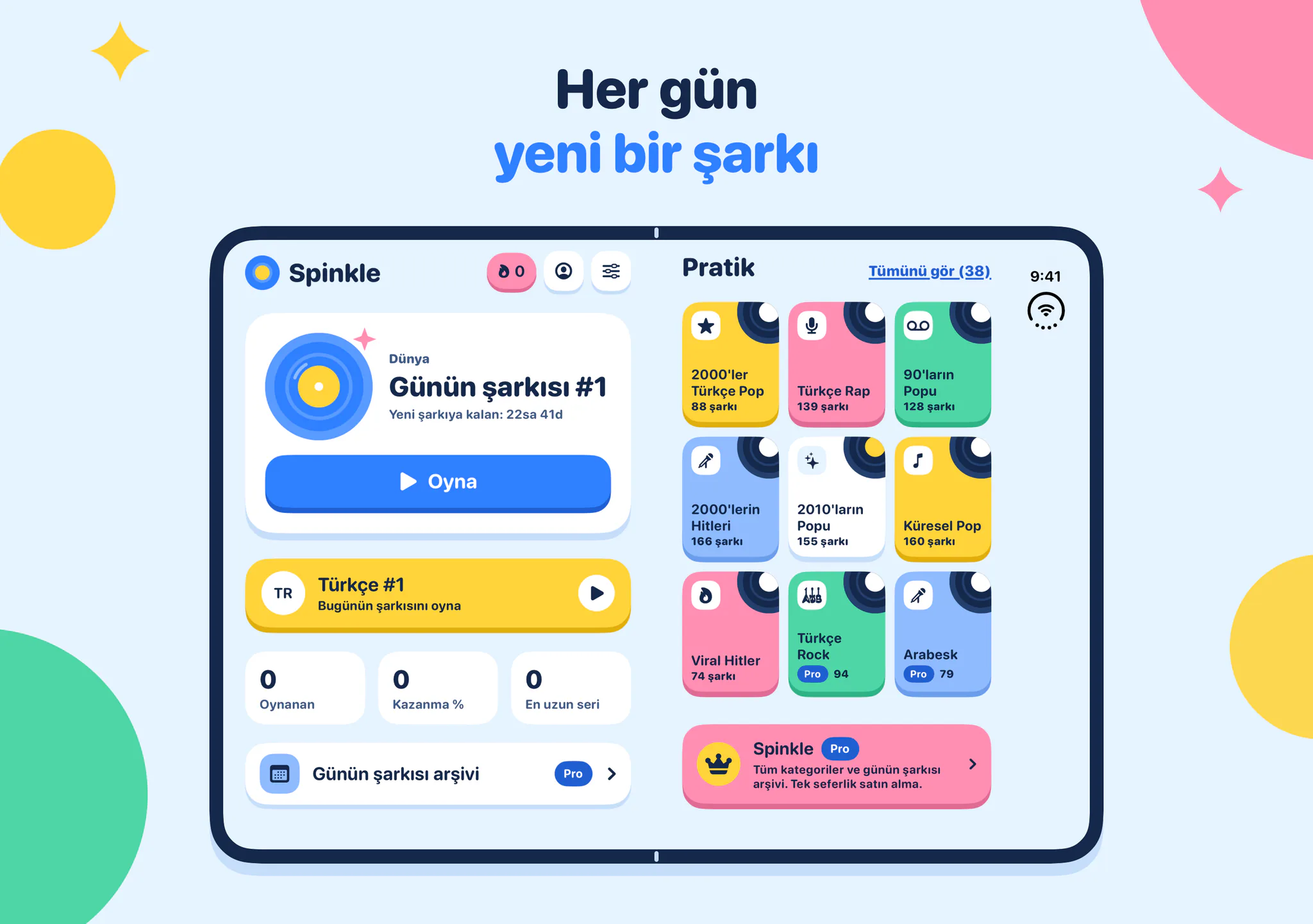 Her gün yeni bir şarkı