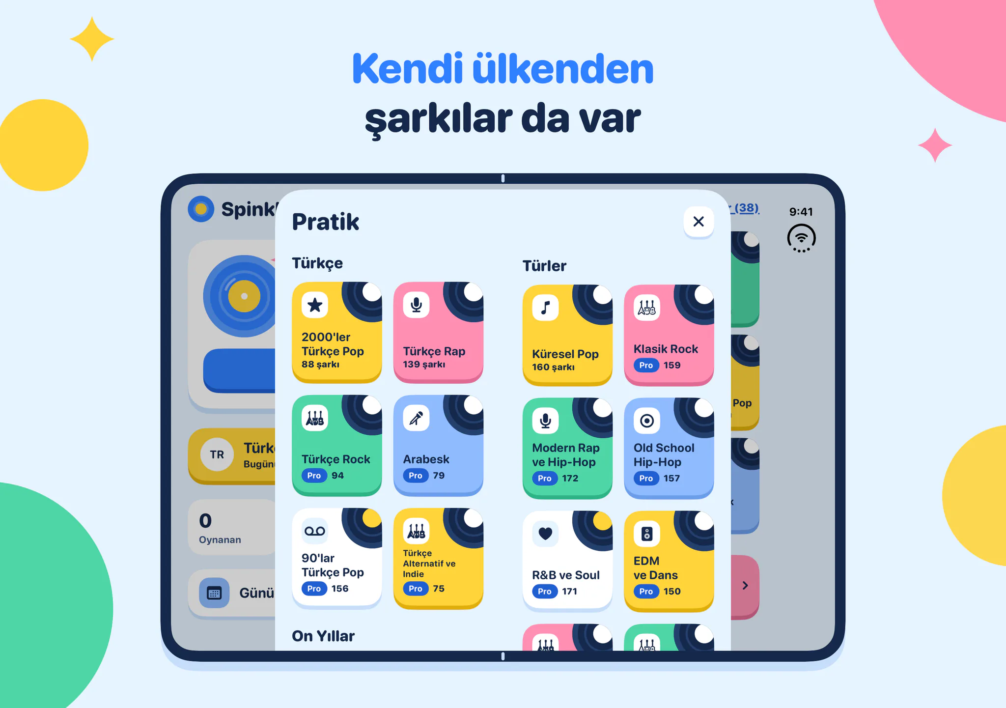 Kendi ülkenden şarkılar da var
