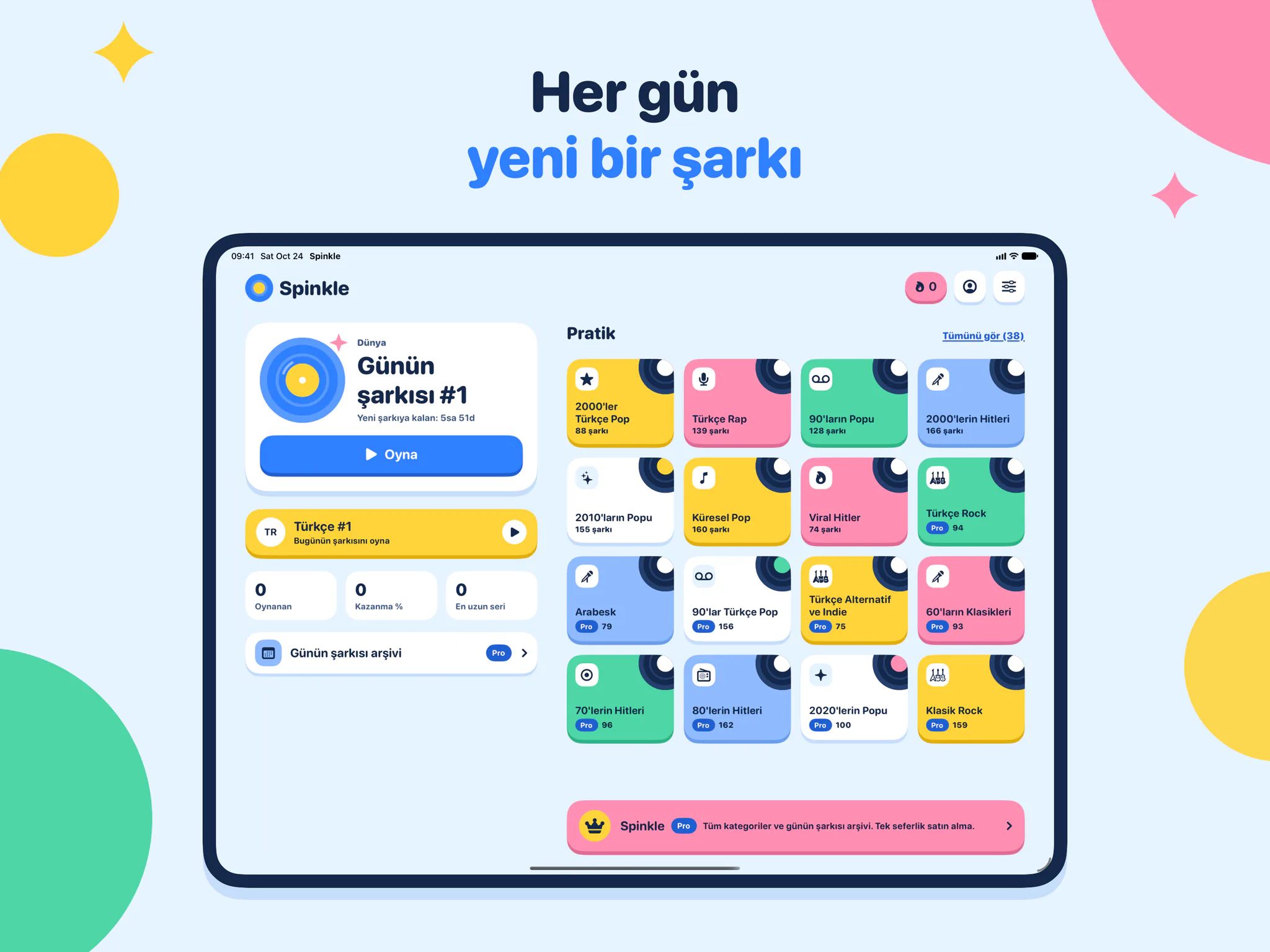 Her gün yeni bir şarkı