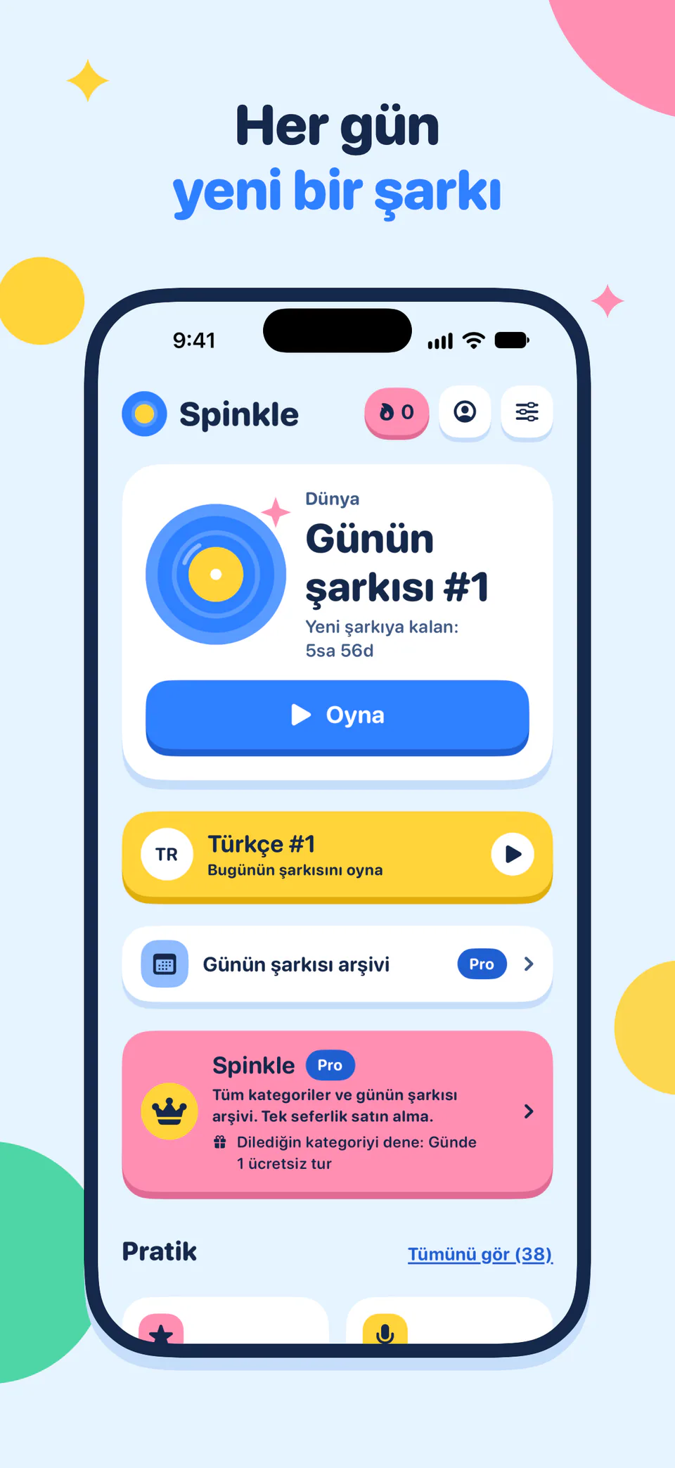 Her gün yeni bir şarkı