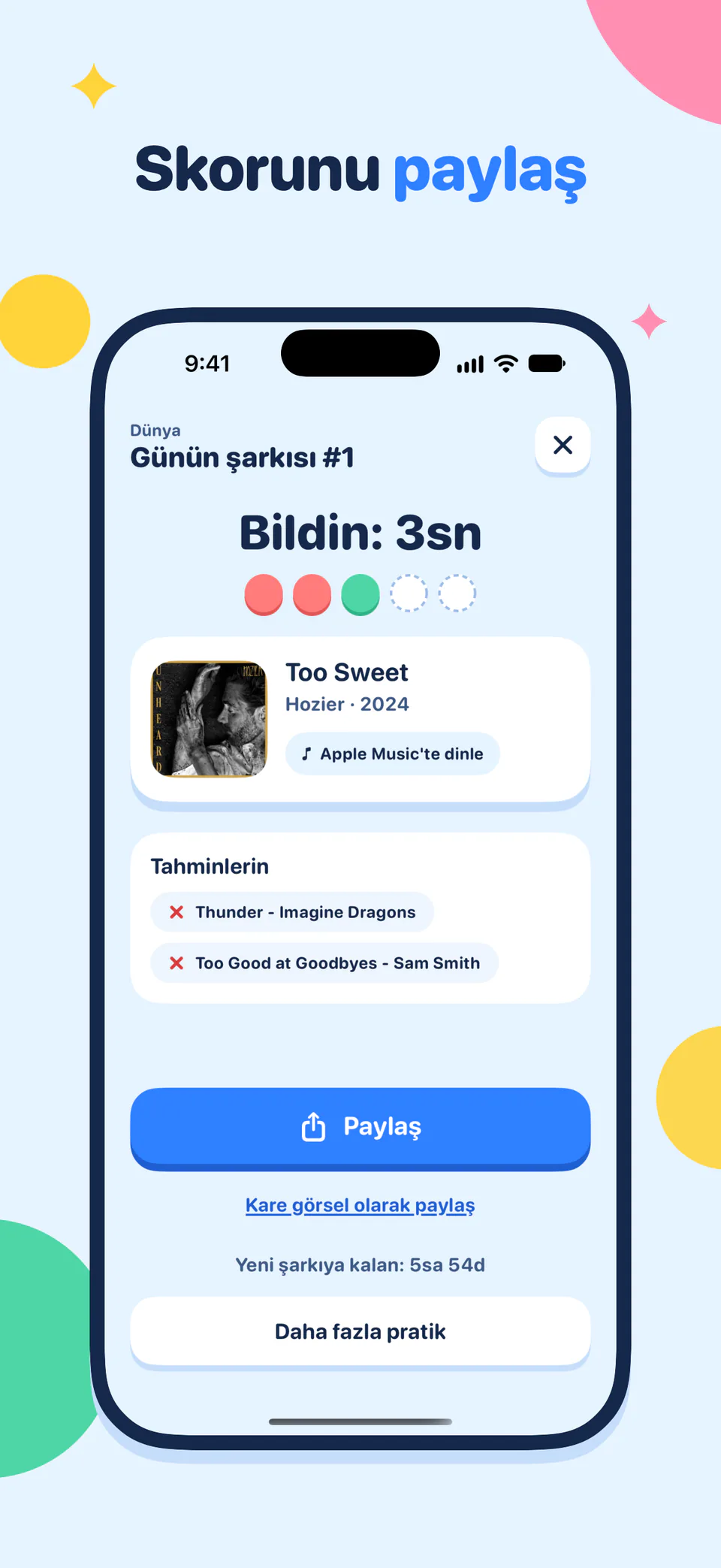 Skorunu paylaş