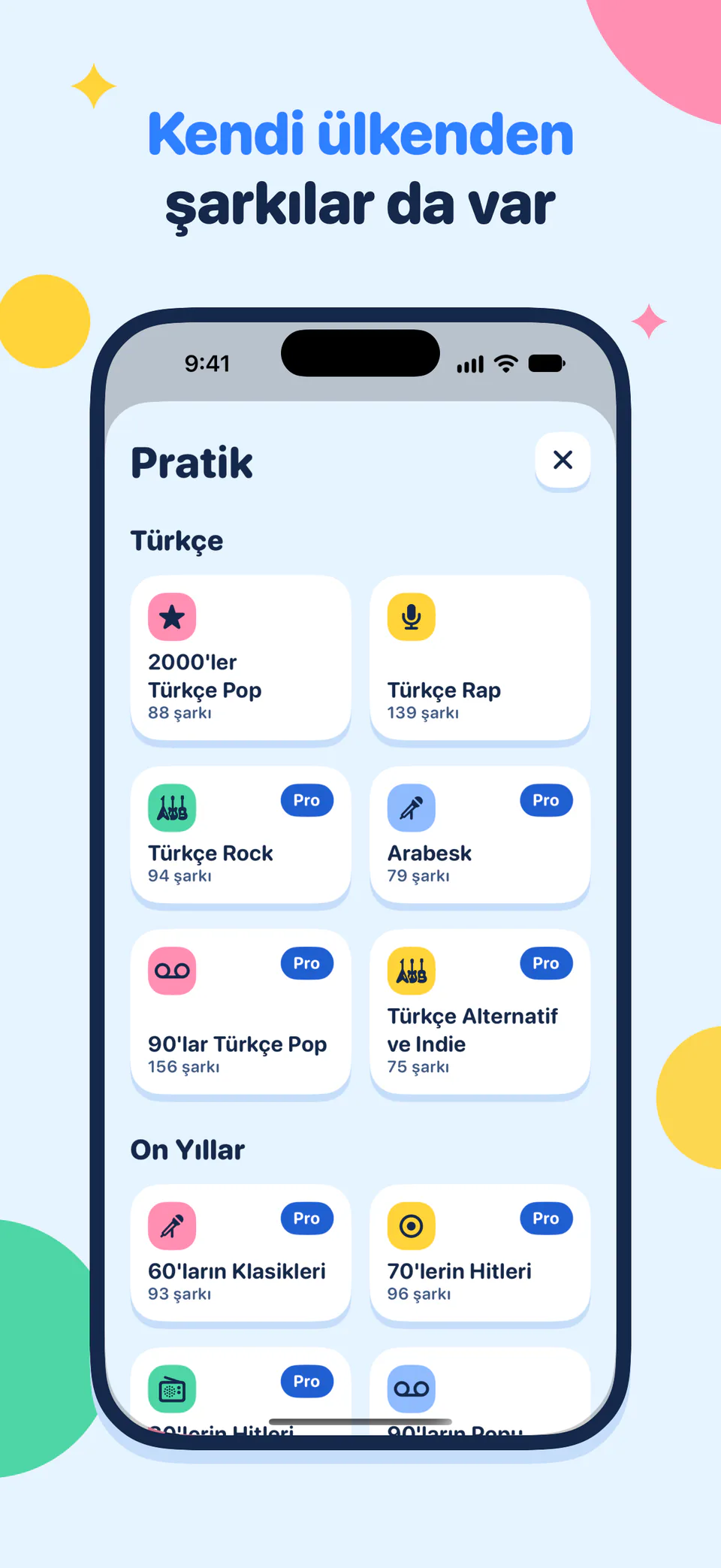 Kendi ülkenden şarkılar da var